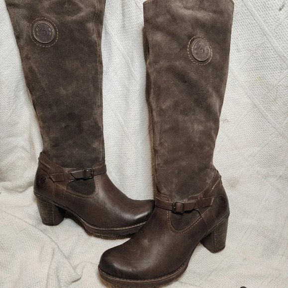Remonte mocha suede heeled boots 9.5 - Picture 5 of 16